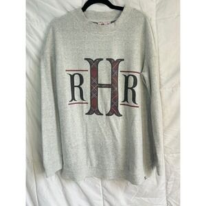 MarleyLilly Women's LXL Gray Heathered Long Sleeve Sweatshirt RHR‎ Monogram
